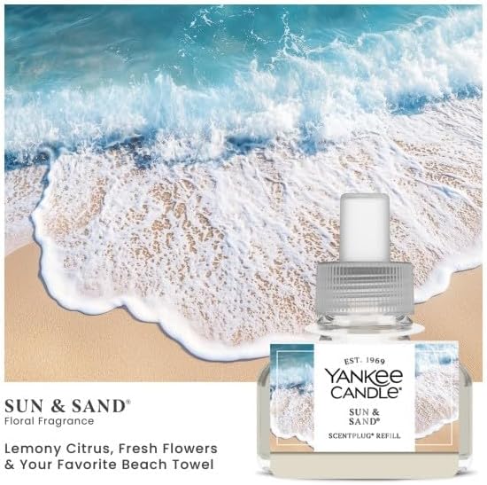 Yankee Candle ScentPlug Refill Sun &amp Sand 1 CT (Pack of 4)
