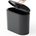 Yieach 3.17 Gallon Thin Small Black Bathroom Trash Can with Lid12L Small Pet/Dog Proof Slim Trashcan and Skinny Covered Trash CanPlastic Covered WastebasketGarbage Can for KitchenOfficeRVBedroom