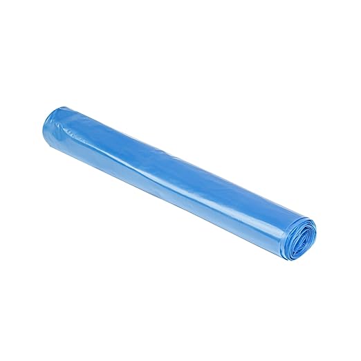 Restaurantware Blue Trash Bags 100 Count 40-45 Gal 40 x 46 Leakproof Design Heavy-Duty Garbage Bags with Star Seal Bottom and Even Weight-Distribution for Warehouses Parks and Residential Use