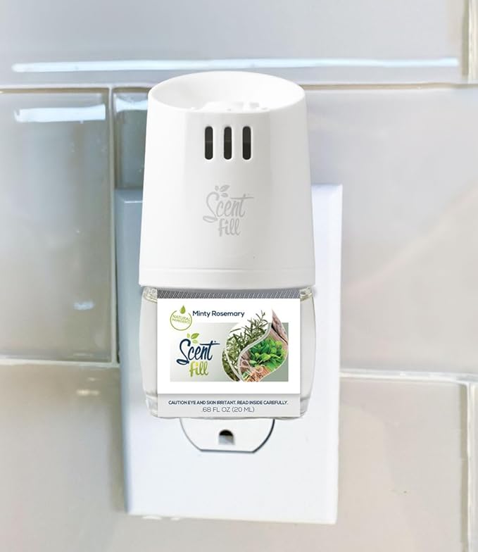 Scent Fill Minty Rosemary Plug in Air Freshener 4 Scented Oil Refills