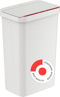 iTouchless Prime 13.2 Gallon Sensor Trash Can Slim and Space-Saving Durable Dent-Proof Construction Automatic Bin White Color Great for Kitchen Home Office Business Garage Plastic
