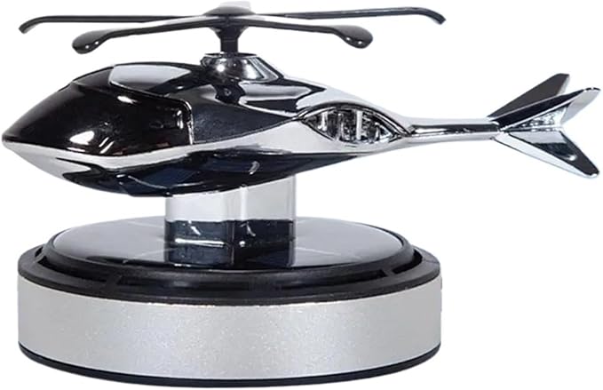 Solar Helicopter Car Air Freshener - Stylish Aroma Diffuser &amp Decorative Ornament for Car Interior Accessories(A)