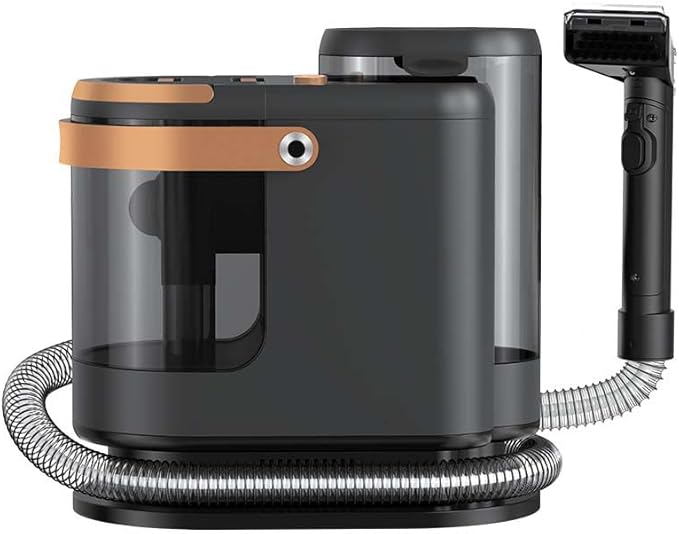Portable Spot Cleaner with 15000PA Suction Gray and Rose Gold Multi-Function Carpet and Upholstery Cleaning Machine 12.01x8.86x11.81 Inch