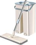 Hand Free Mop Household Dual-Purpose Dry and Wet Flat with Bucket