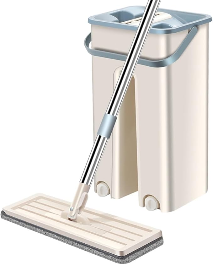 Hand Free Mop Household Dual-Purpose Dry and Wet Flat with Bucket