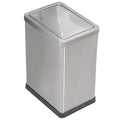 2.6 Gallon Small Office Bathroom Trash Can with Swing LidLiving Room Bedroom Garbage can Wastebasket binMetal Decor Trash Can(Stainless Steel)