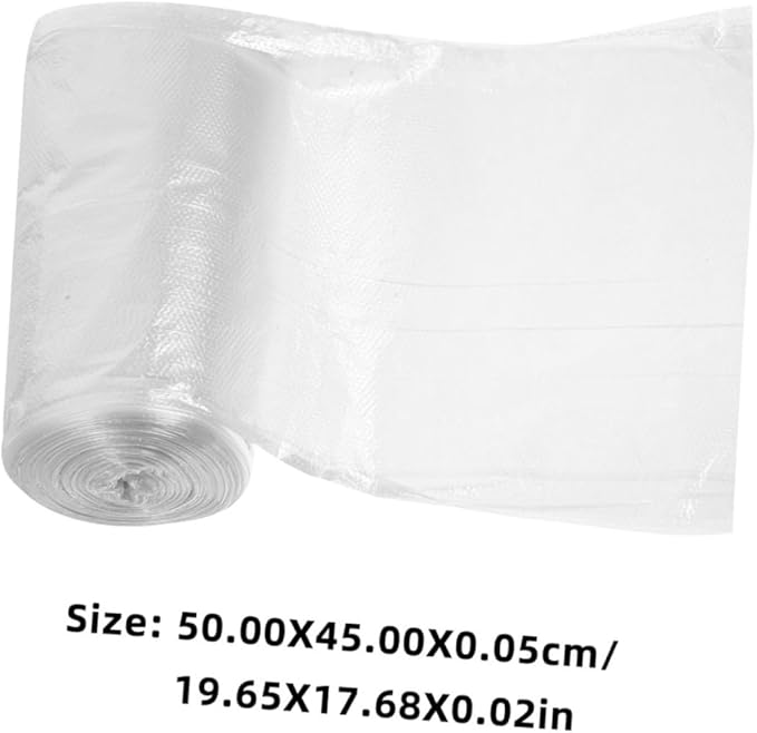 Thickened Flat Trash Bags 300pcs (45x50cm) White Garbage Liners for Home Office Bathroom Small Wastebasket Bags