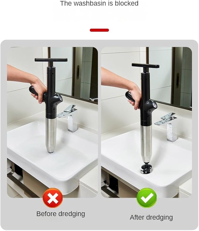 Generic Toilet Pressure Remover High Pressure Toilet Unblock Shot Toilet Pipe High Pressure Air Drain Clog Remover Plumbing Tool Applicable To Clogged Pipe (white)