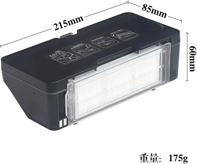 Compatible for Xiaomi MijiaMop Pro STYTJ02YM/VIOMI V2 PRO/V3Robot Vacuum Cleaner Water TankDust Box2 in 1 Dustbox+Watertank Parts(Mijia dust Box)