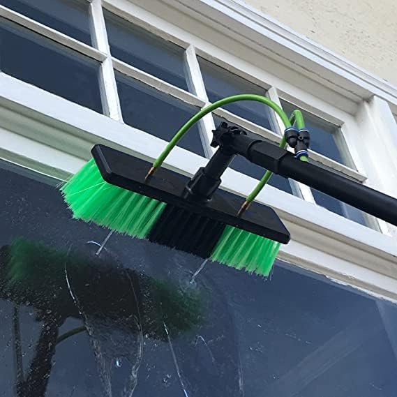 Lightweight 20 Feet Solar Panel Cleaning Brush &amp Pole Water Fed Pole Kit Window Cleaner &amp Solar Panel Cleaning System Washing Equipment Tool Solution