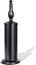Matt Black Toilet Brush and Holder Set Toilet Bowl Brush with Heavy Duty Wide BaseDeep Cleaning Modern Bathroom Cleaner Brush -Space Saving