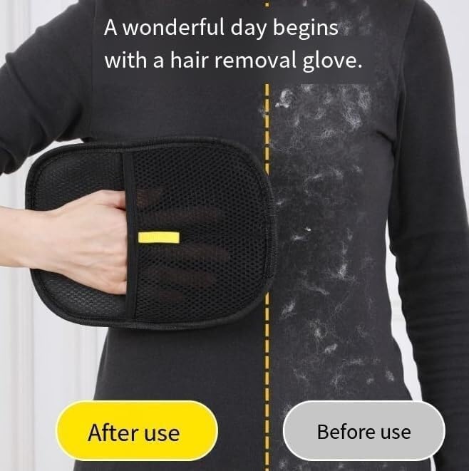 Reusable Two-Way Push and Pull Electrostatic Pet Hair Remover-Roll Into Strips Electrostatic Pet Grooming GlovesPet Hair Removal Glove for Cats &amp Dogs