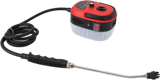 1500W Handheld Steam Cleaner Pressurized Steam Cleaning Machine with Brush Heads for Kitchen Furniture Bathroom Car (US Plug 110V)