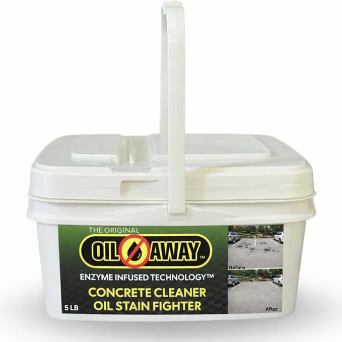 Oil Stain Fighter -5 lbs Industrial Size | For Embedded Dry Oil Stains | No Rinse Concrete Cleaner for Driveways and Parking Lots | Safe for Pets and Environment