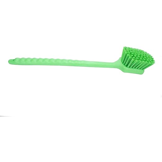 SPARTA 40501EC75 Plastic Large Scrub Brush Kitchen Brush Utility Brush With Long Handle For Cleaning 20 Inches Lime (Pack of 6)