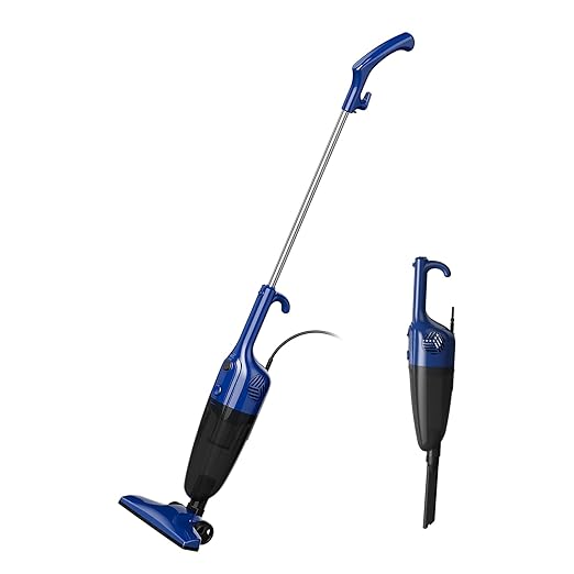 Stick Lightweight Vacuum Cleaner for Home &amp Apartment Corded Handheld vac Cleaners with Crevice Tool Perfect Household Vacuum Cleaners for Carpet pet Hair Hardwood Floor (Blue)