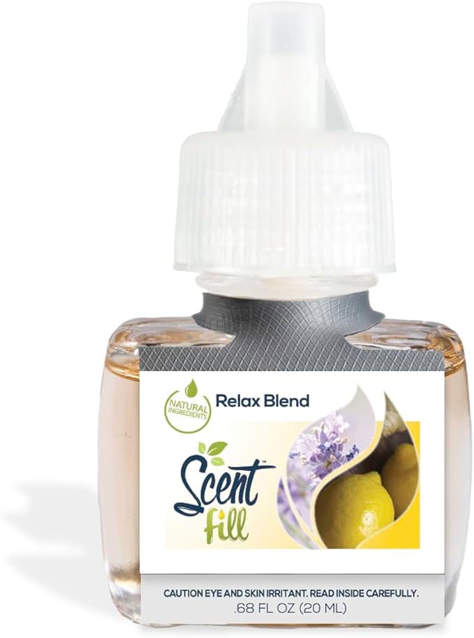 Scent Fill Relax Blend Plug in Air Freshener 4 Scented Oil Refills