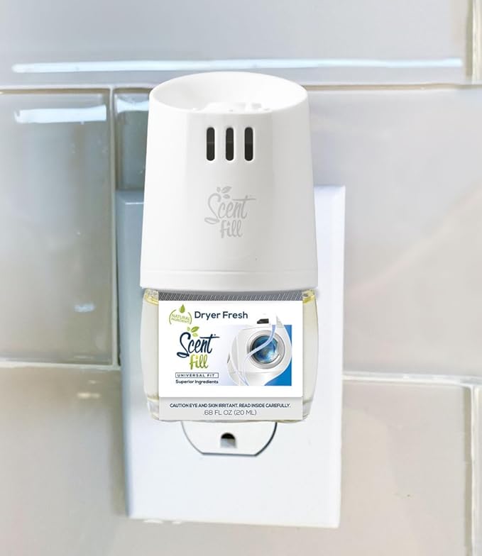 Scent Fill Dryer Fresh Plug in Air Freshener 4 Scented Oil Refills