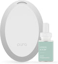Pura Mini Smart Fragrance Diffuser for Small Spaces Adjustable Smart Home Device with LED Light &amp Automatic Vial Detection - Includes 1 Scent Refill Linens &amp Surf