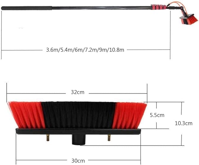 Window CleaningCleaning photovoltaic and Solar PanelsCleaning kit Equipment Extension Pole Cleaning Truck Windows(Size:3.6m/12FT5.4m/18FT6m/20FT7.2m/24FT9m/30FT10.8m/36FT).5.4m/18FT