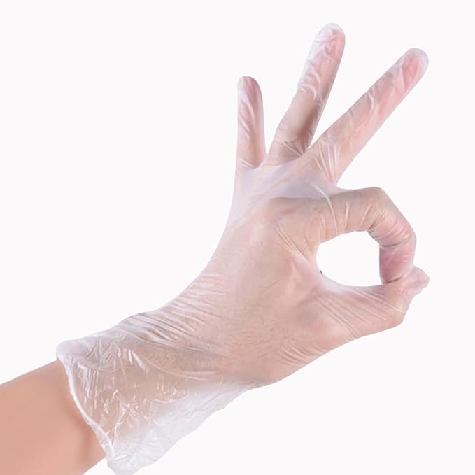 Clear Vinyl Disposable Gloves Food Safe Latex Free Powder Free for Cooking Cleaning Food Service GPVF or MPVF