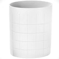 Creative Scents Polar White Small Bathroom Trash Can 1.58 Gal / 6L - Small Oval Waste Basket for Bathroom - Space Friendly Wastebasket Garbage Can for Powder Room Bedroom or Living Room