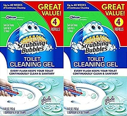 Mega Value Scrubbing Bubbles Toilet Cleaning Gel Fresh 2 Dispensers 8 Refills 48 Gel Stamps 10.72oz