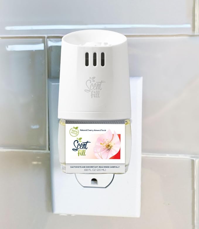Scent Fill 100% Natural Cherry Almond Twist Plug in Air Freshener Scented Oil Refills 3 Refills