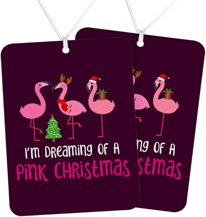 Flamingo Car Freshener Set of 6 - Christmas Themed Car Air Freshener - Animal Air Freshener for Car