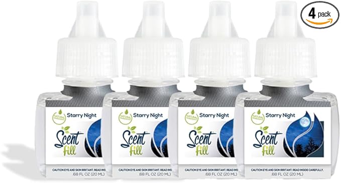 Scent Fill Starry Night Plug in Air Freshener 4 Scented Oil Refills