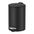 mVm Bathroom Trash Can3.2 Gallon/12 Lliter Step Round Trash Can with Lid and Foot PedalSoft-Close.Stainless Steel Garbage Can for BathroomBedroomOfficeLiving Room (Matte Black)