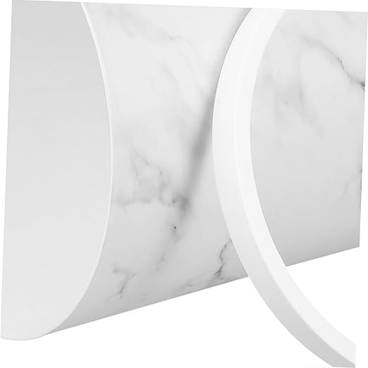 PRETYZOOM Marble Pattern Waste Basket Large Capacity Plastic Kitchen Trash Can for Bathroom Home