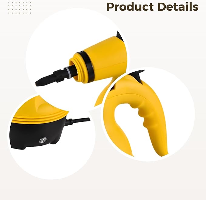 Steam Cleaner Handheld With 3.0 Bar Pressure And Attachments 9.8 Ft Cord For Kitchen And Home 9.8 X 5.1 X 8.7 In