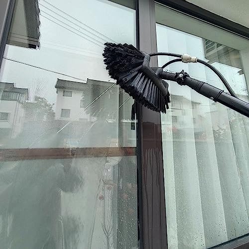 6-12m Solar Panel Cleaning Brush Water Inlet Rod and Backpack/Window Cleaner Telescopic Brush/Expandable Window Cleaner Roof Cleaner Water Inlet Rod Photovoltaic Panel Cleaner9M/30FT