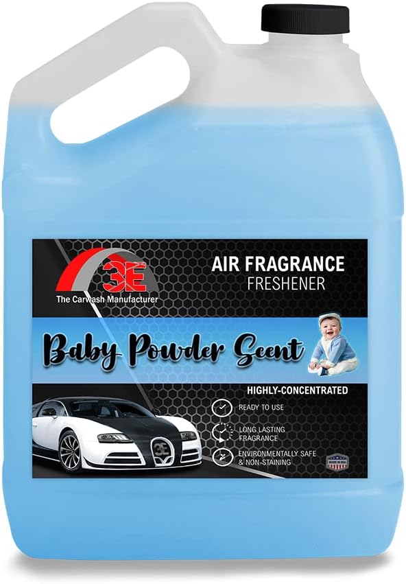 Baby Powder Smell Premium Air Freshener Deodorizer &amp Odor Eliminator All Natural | For Cars Trucks SUVs RVs &amp More 1 Gallon Made in USA (Baby Powder) 128 fl oz