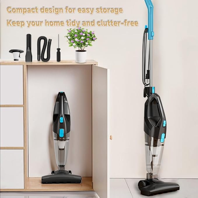 KIKETECH Cordless Vacuum Cleaner Stick Vacuum Cleaners for Home Handheld Vacuum Cleaners for Home for Pet Hair/Carpet/Floor (Black and White)