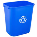 PRO&ampFamily 28 Qt. / 7 Gallon / 26 Liters Blue Rectangular Recycling Wastebasket. Trash Bin Kitchen Garbage Can Waste Basket Recycle Bin