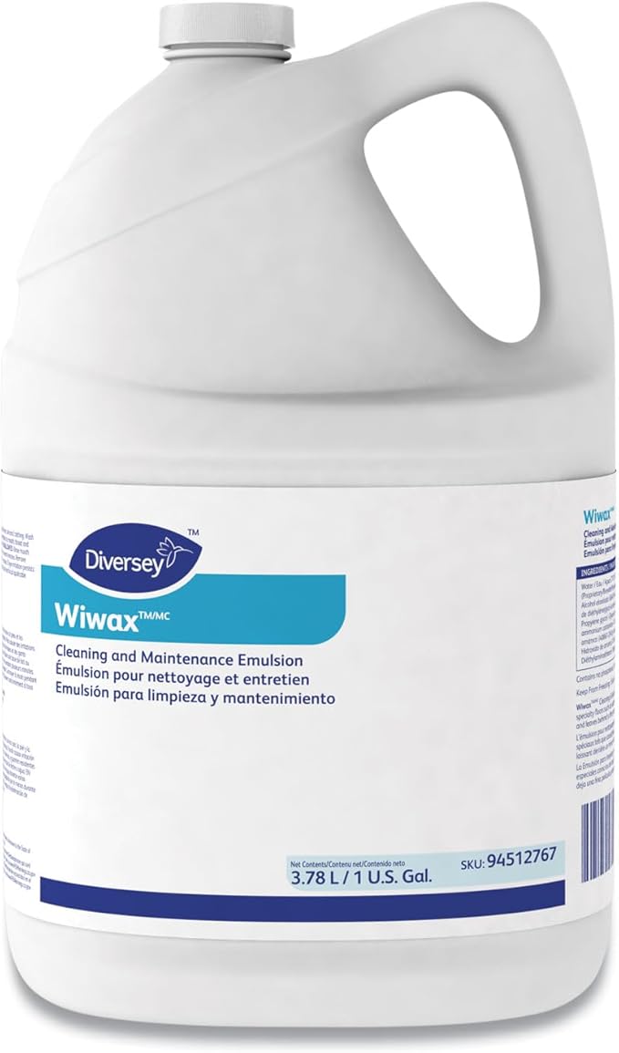 Diversey 94512767 Wiwax Cleaning &amp Maintenance Emulsion Liquid 1 gal Bottle 4/Carton