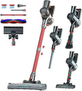 43KPa Cordless Vacuum | 300W 6-in-1 Lightweight with Crevice Tool | 3 Speeds &amp 45min LED Display | Green Light Dust Detection for Dark Areas | Handheld Car Vacuum Accessory VEAVON