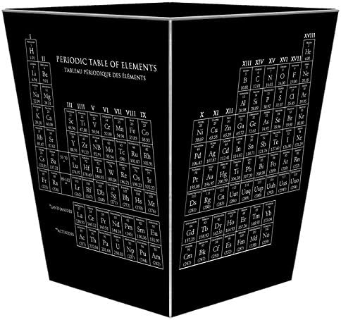 Marye-Kelley WB1393 - Vintage Periodic Table Wastepaper Basket