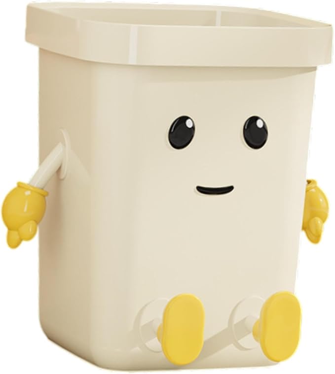 Creative Trash Can Dustbin Sturdy Cartoon Multifunctional Wastebasket Household Compost Bucket for Office Home Dorm Kitchen Sitting 12L