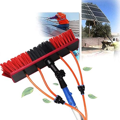 Glass Cleaning Brush Household Water Supply Telescopic Pole Kit Solar Panel Rotating Brush Solar Photovoltaic Panels3 12m Extendable Window Cleaning Pole Kit with Water/Hose Fed S