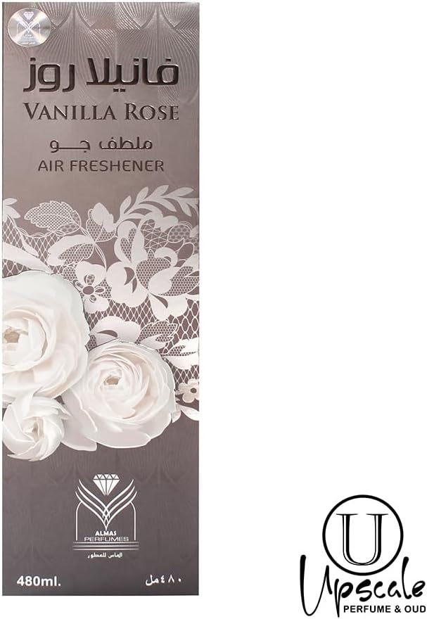 ††† Upscale Perrfume &amp Oud co. Vanilla Rose Air Freshener - 480ML 16.9FL.OZ of Fabric spray - Natural Aged Oud Scent - Odor Fighting Room Spray - long lasting Aroma for home