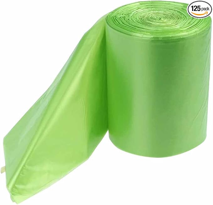 Kekow 10 Gallon Kitchen Trash Bags Green 125 Counts