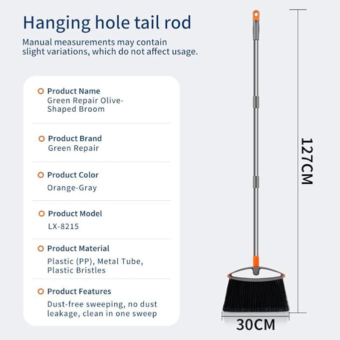Professional-Grade Heavy-Duty Broom a Versatile Cleaning Tool for Yards garages Shopping malls Kitchens Offices and pet Hair cleanup.