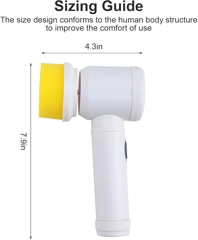 Electric Spin Scrubber Rechargeable Cleaning ToolsGrout Brush Electric Cleaning Brush with 3 Brush HeadsElectric Scrubber Suitable for Bathroom Wall Tiles Floor Bathtub Kitchen