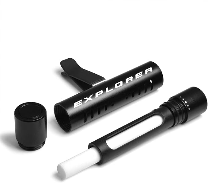 iPick Image for Ford Explorer Black Aluminum Car Vent Air Freshener Clip with adjustable window and 10 Refill Sticks