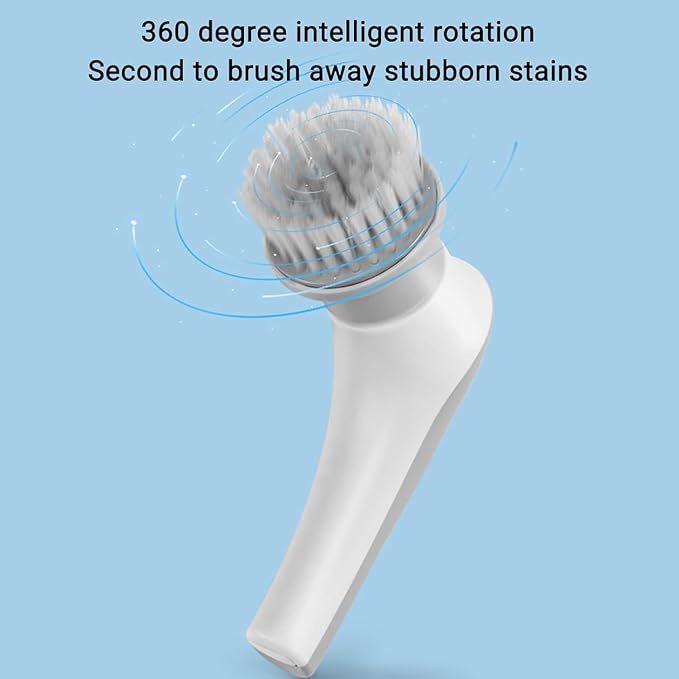 Electric Spin Scrubber Electric Spin Cleaning Tools with 3 Brush Heads - Rechargeable Electric Cleaning Brush - Spin Cleaning Brush Suitable for Bathroom Wall Tiles Floor Bathtub Kitchen