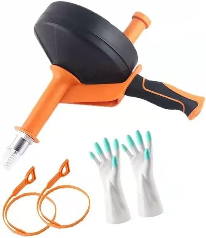 Manual and Electric Drain Cleaner with Steel Spring for Kitchen Sink Bathroom Toilet Clog Removal Ergonomic Handle