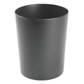 mDesign Round Metal Small 1.7 Gallon Recycle Trash Can Wastebasket Garbage Container Bin for Bathrooms Kitchen Bedroom Home Office - Durable Stainless Steel - Mirri Collection - Graphite Gray